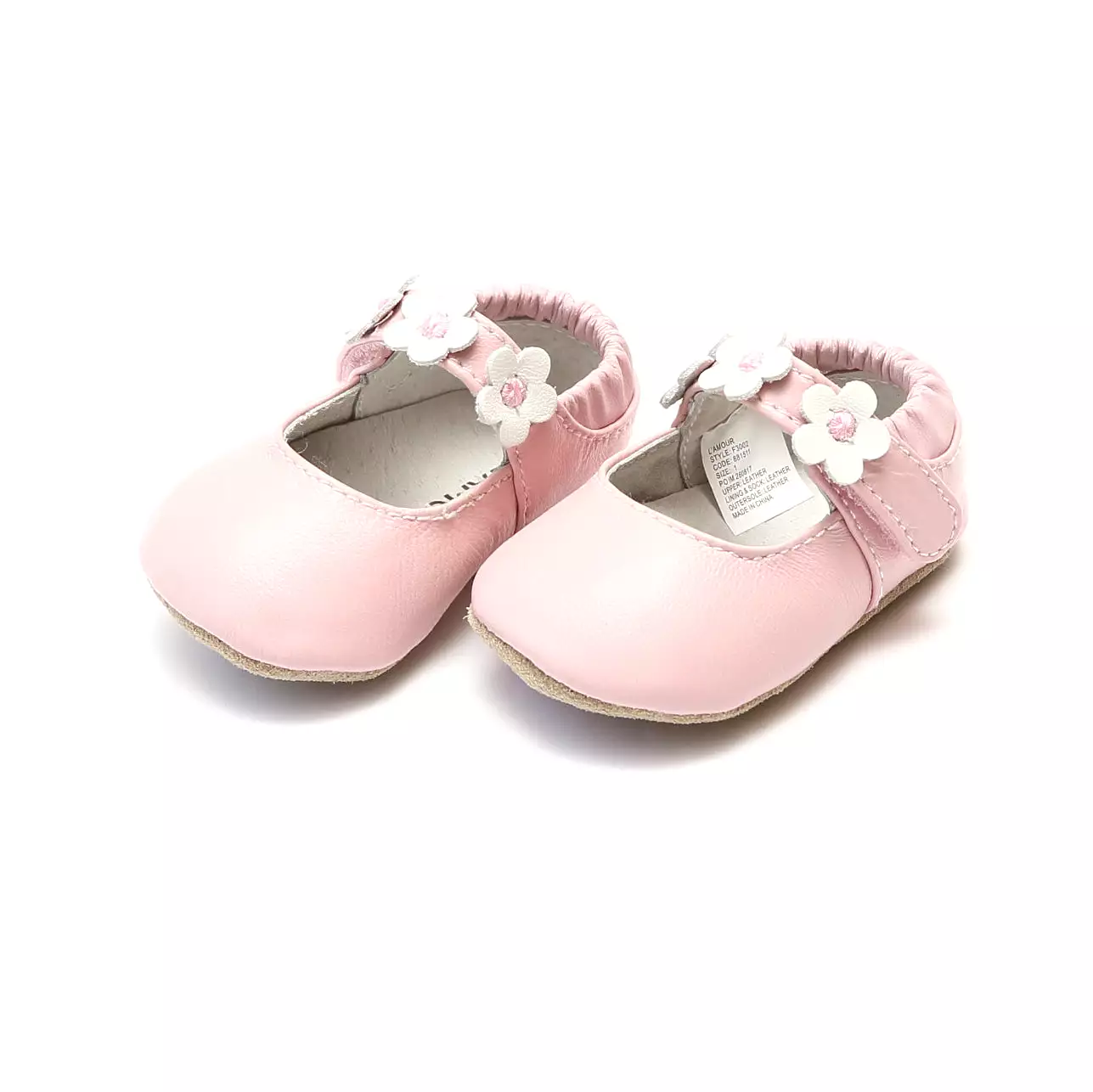 Hope Soft Leather Flower Strap Crib Mary Jane (Infant)