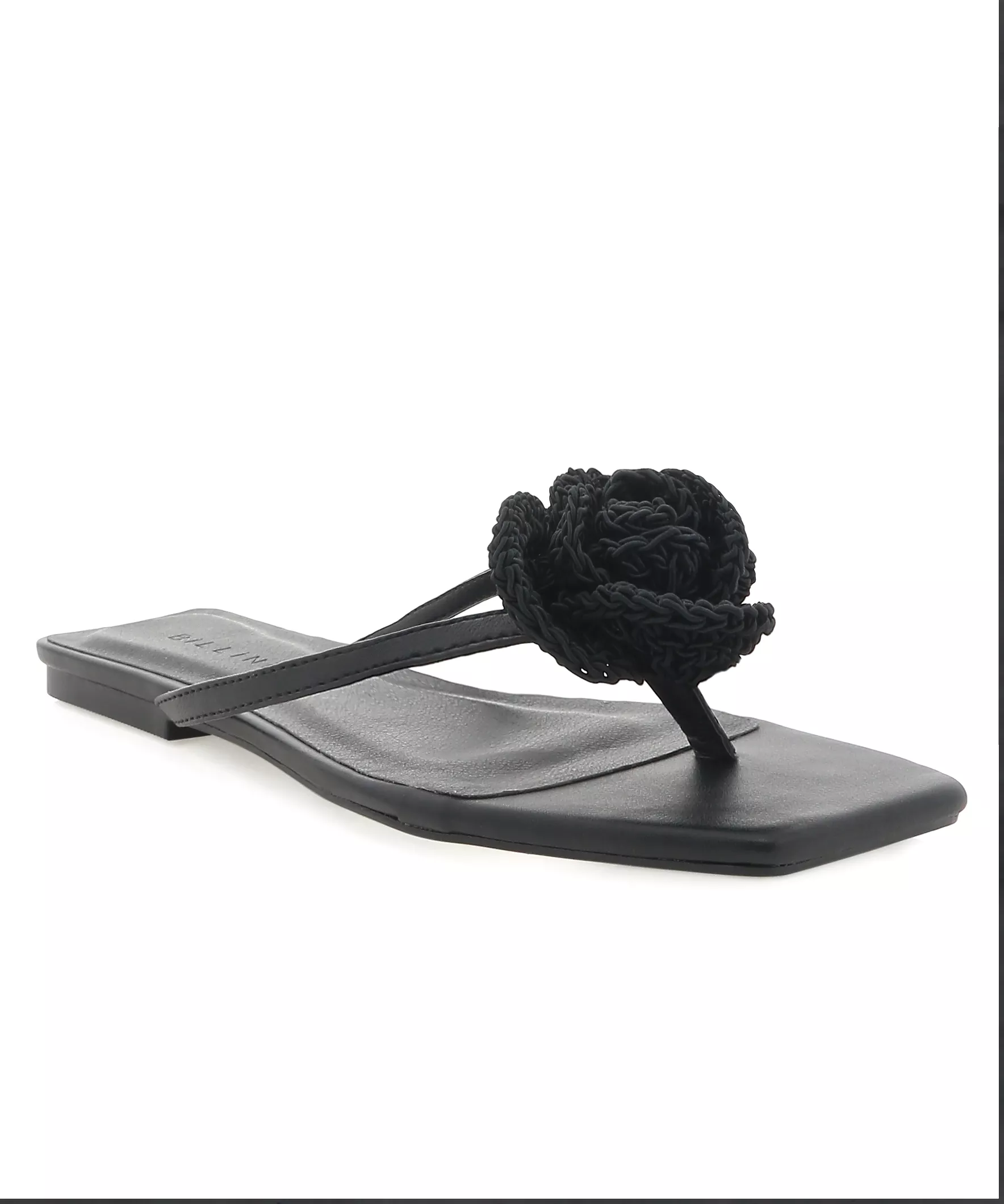 Idella Flower Sandal - Black Crochet