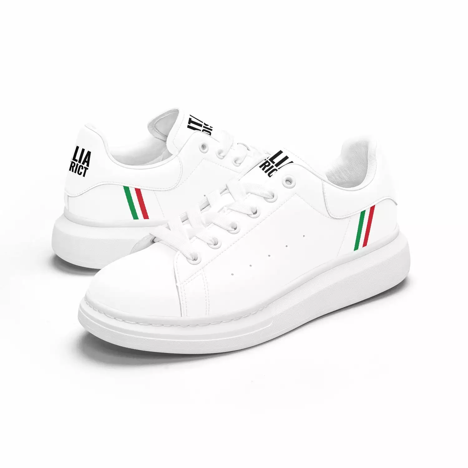 Italian Stripe | Leather Oversized Sneakers - Italia District