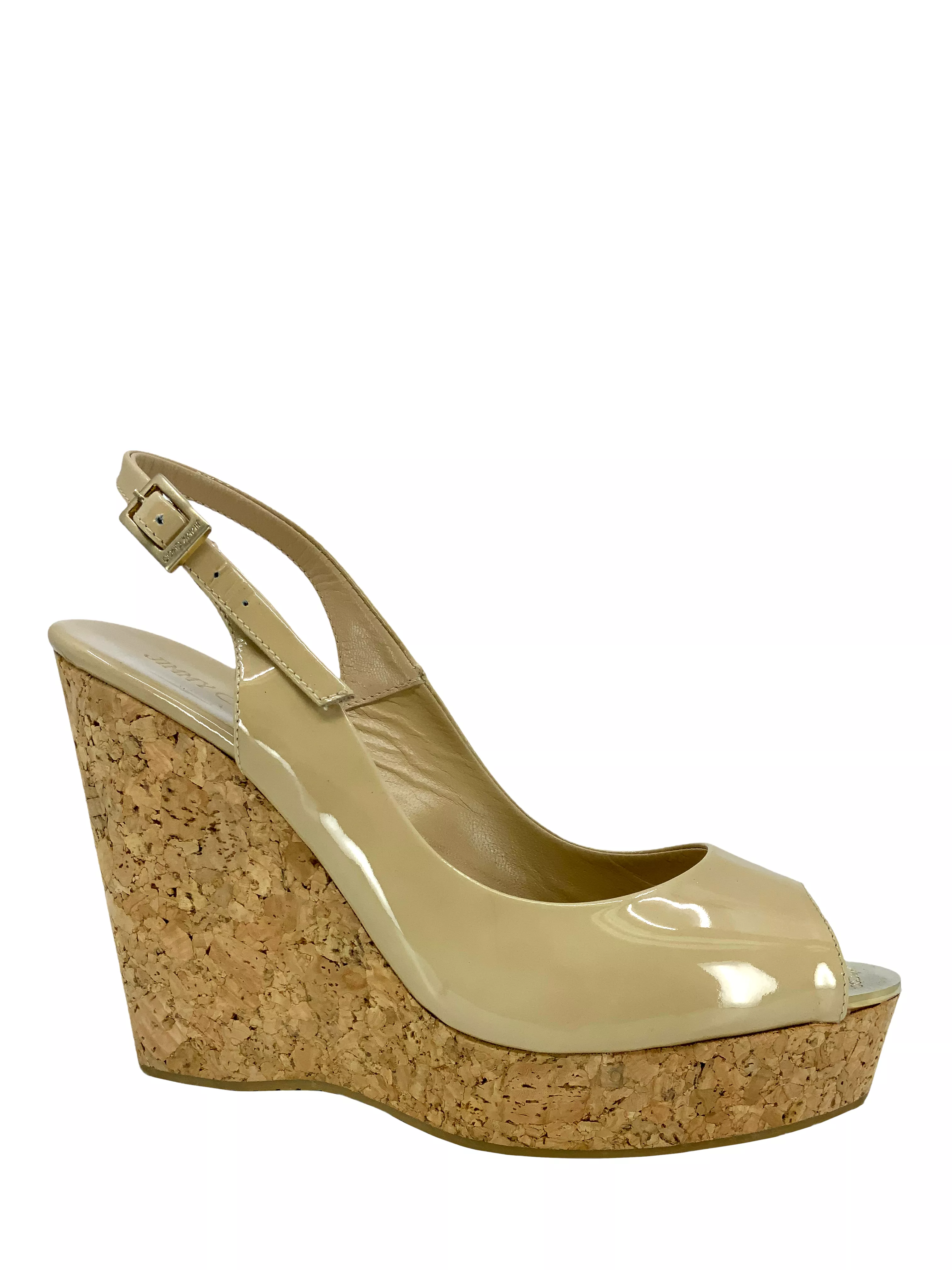 Jimmy Choo Prova Cork Wedge Slingback Sandals Size 11