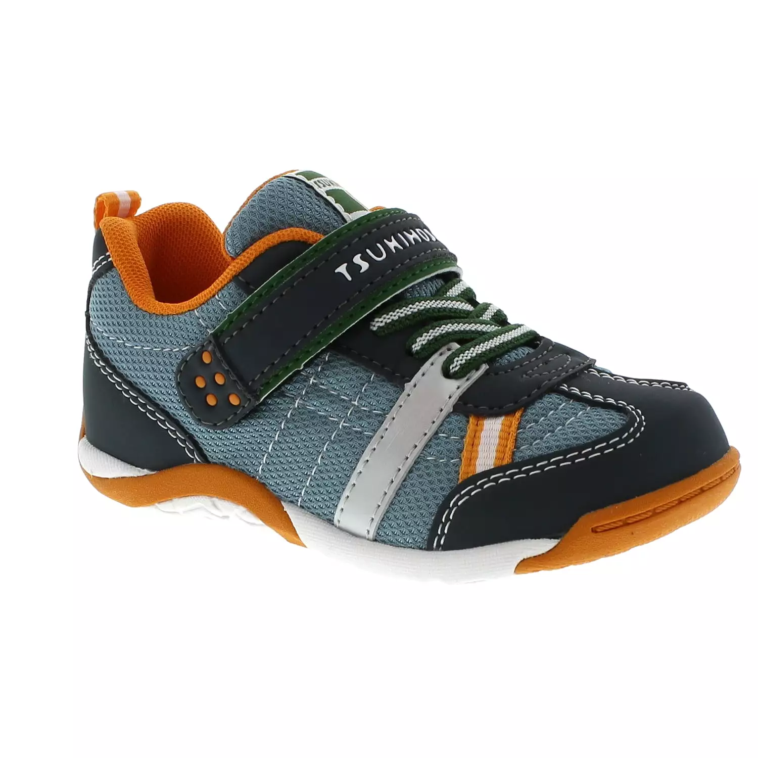 Kaz Kid's Athletic Sneaker - Charcoal/Sea