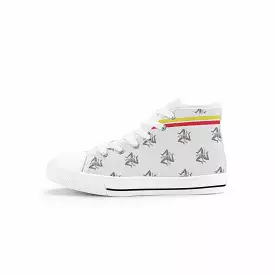 Kid’s High-Top Shoes Siclian pattern white