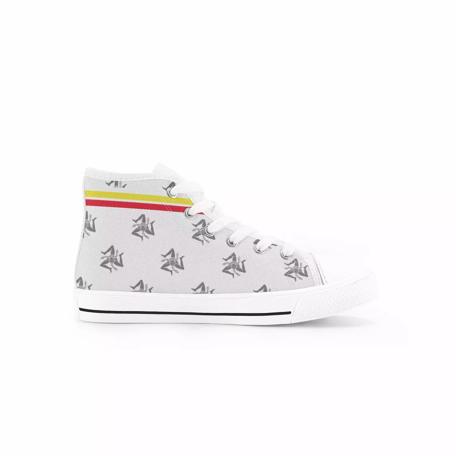 Kid’s High-Top Shoes Siclian pattern white