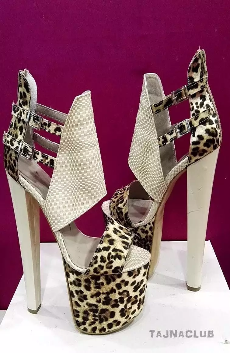 Leopard Sexy Peep toe Platform High Heels