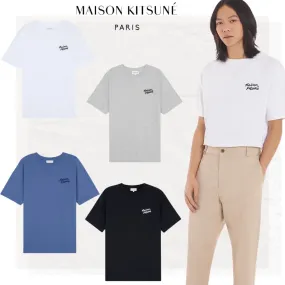 MAISON KITSUNE  |Plain Cotton Short Sleeves Designers T-Shirts