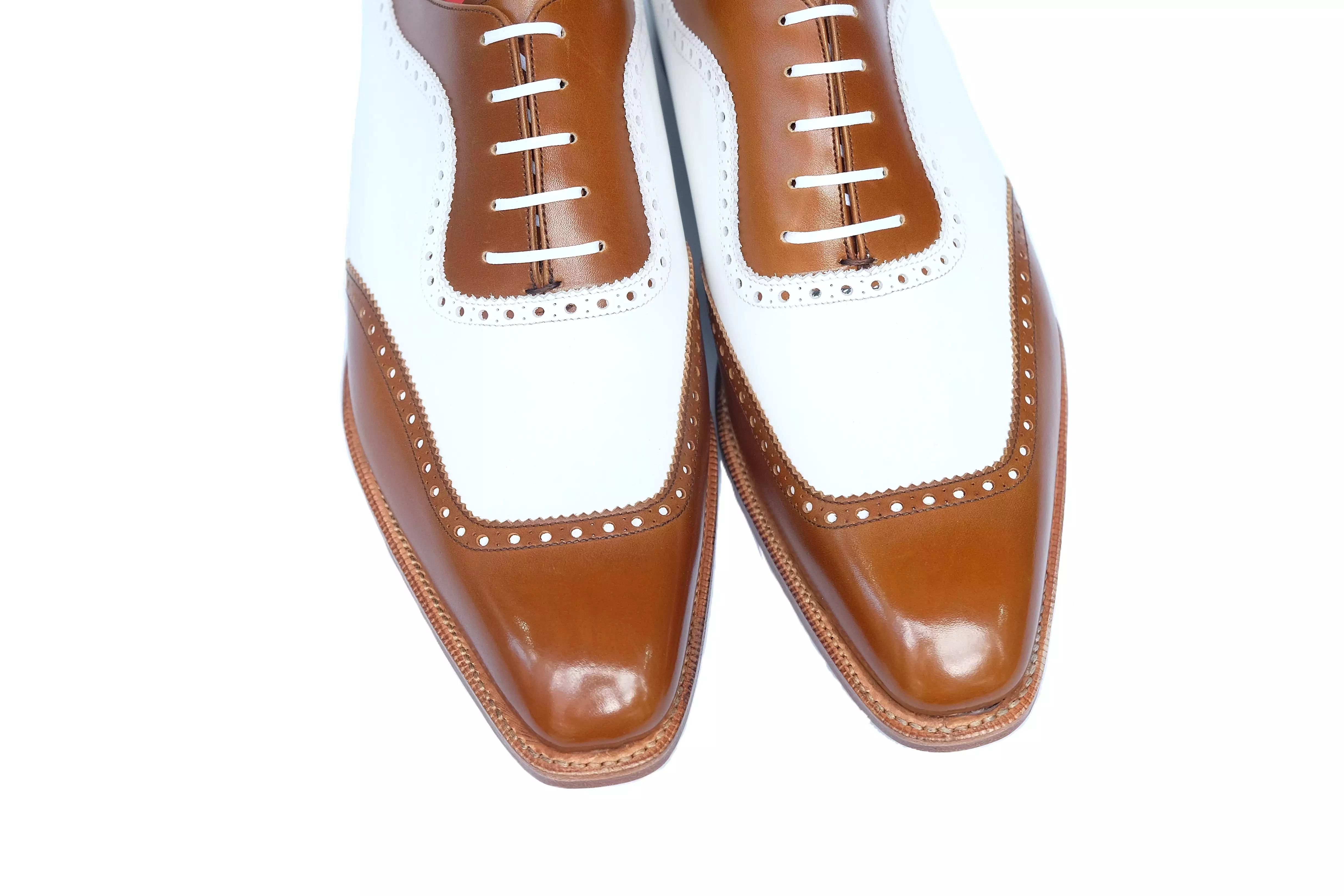 Medina - MTO - Caramel Calf / White Calf - LPB Last - Single Leather Sole