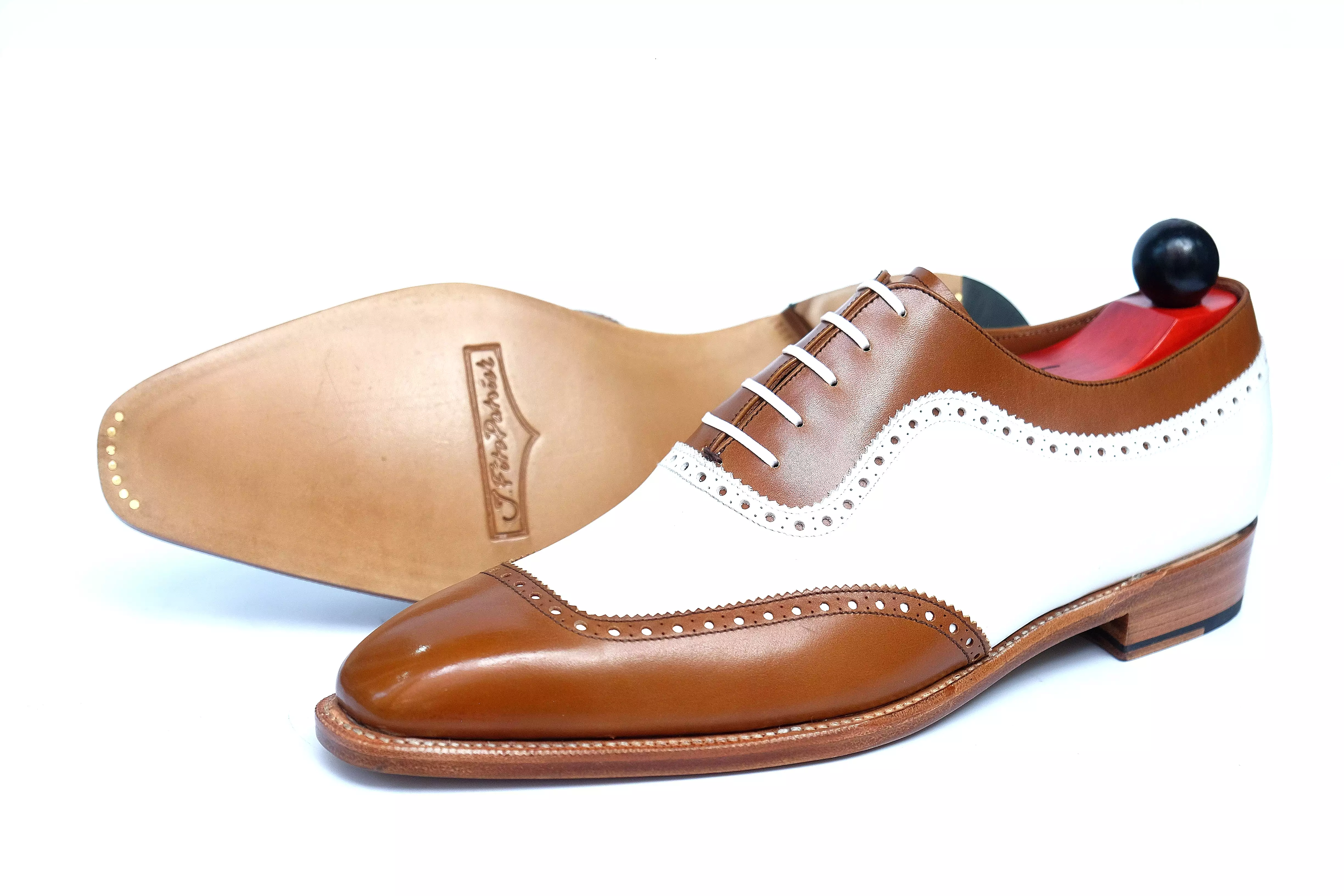 Medina - MTO - Caramel Calf / White Calf - LPB Last - Single Leather Sole