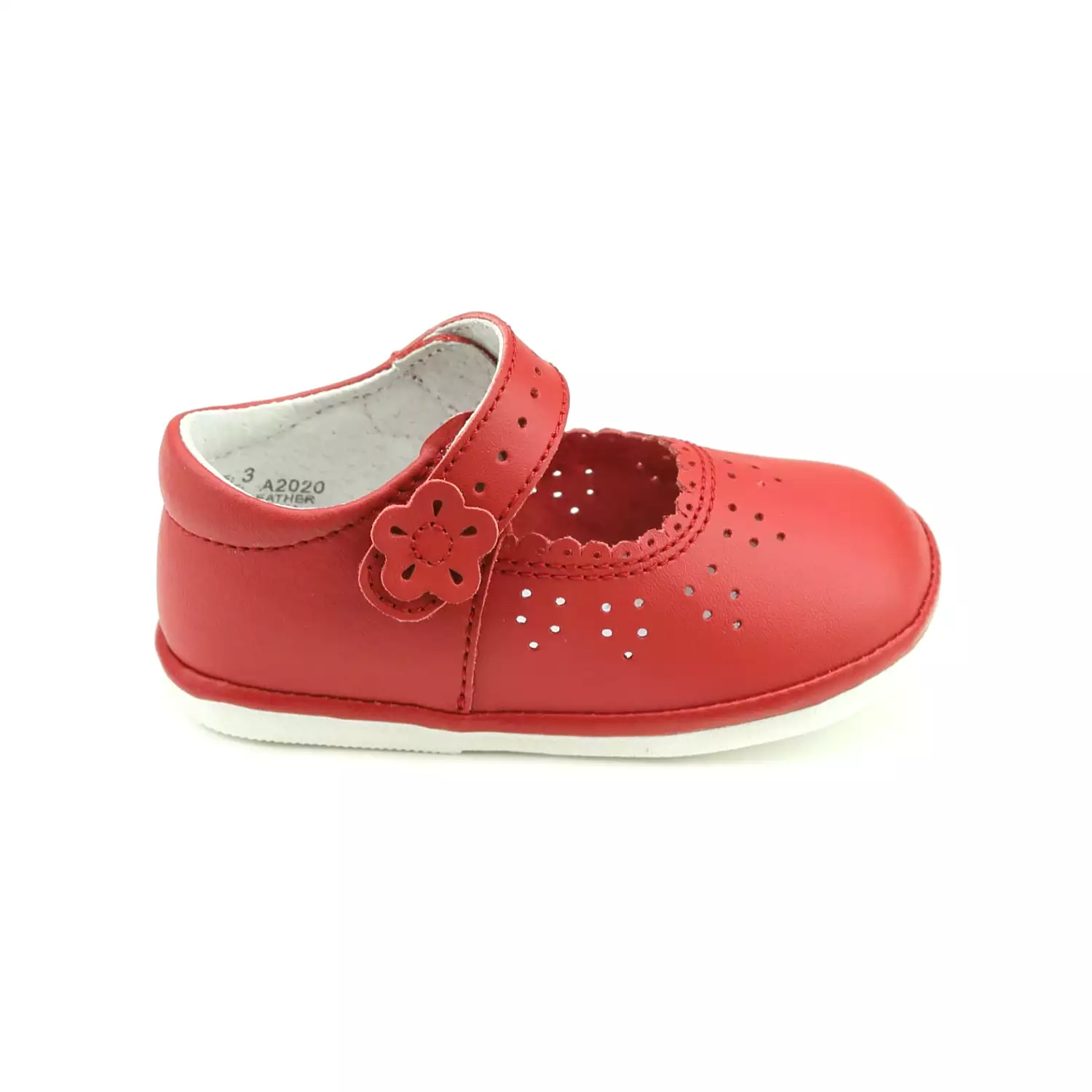 Mia Scalloped Leather Mary Jane (Baby)