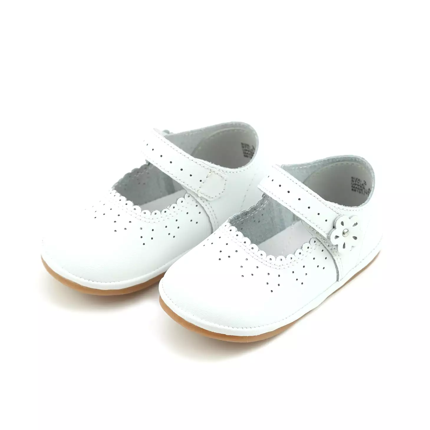 Mia Scalloped Leather Mary Jane (Baby)