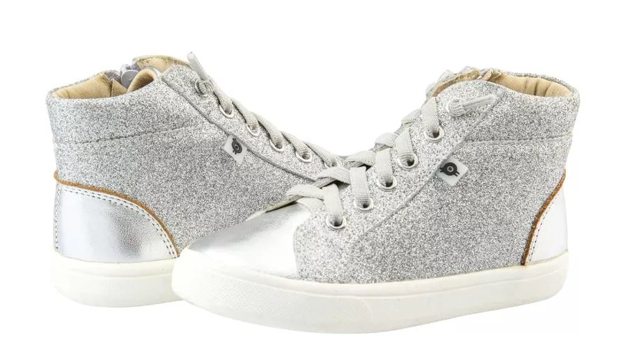 Old Soles silver sparkle Glam Argent Ring Shoe high top sneakers