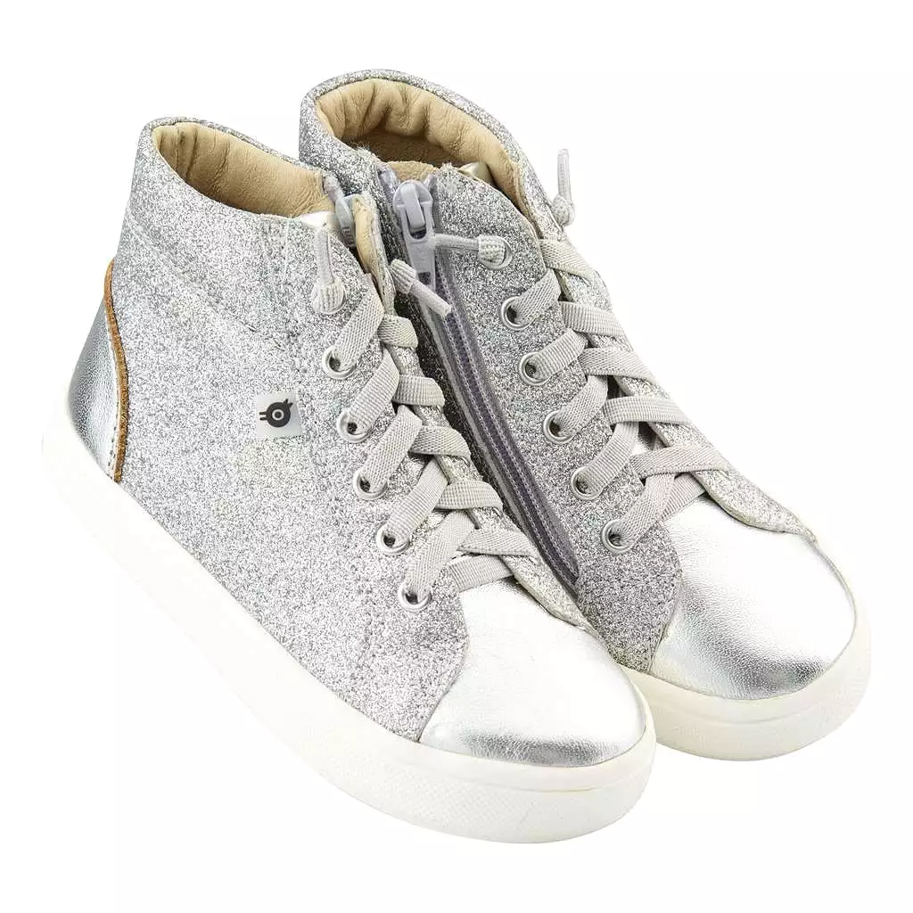 Old Soles silver sparkle Glam Argent Ring Shoe high top sneakers