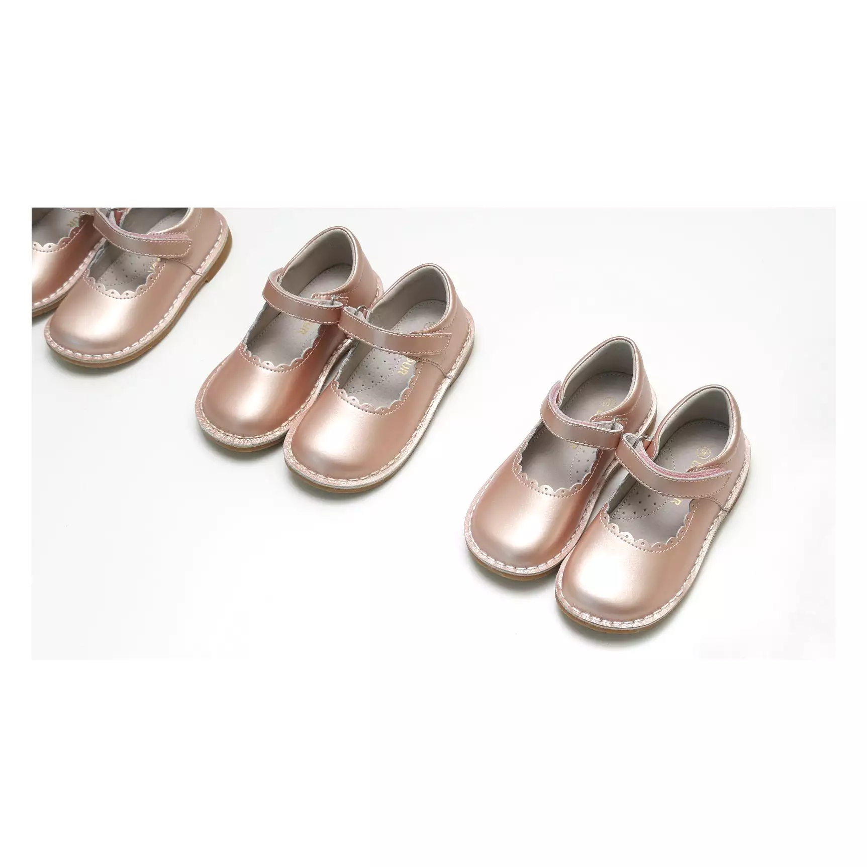 Online Exclusive - Caitlin Pink Gold Scalloped Mary Jane