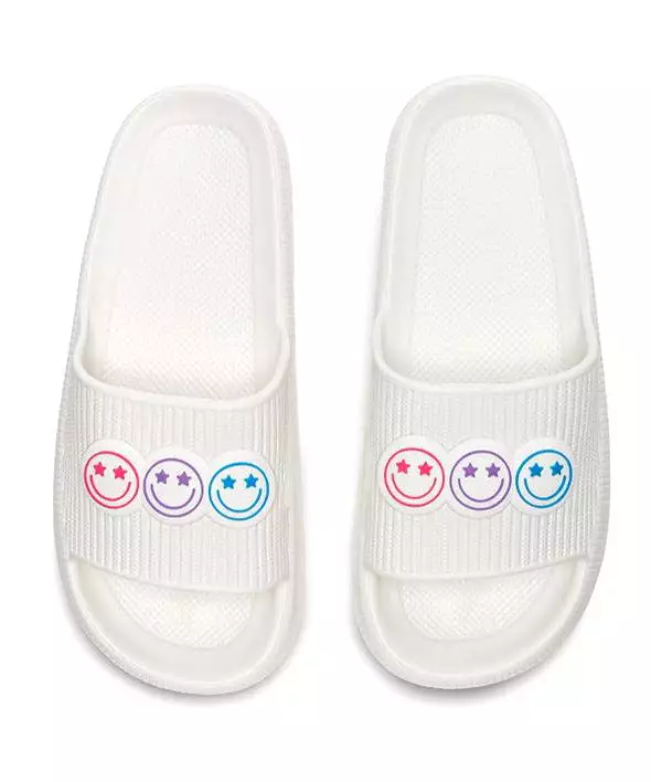 Pool Star Smile Slides - White/Multi