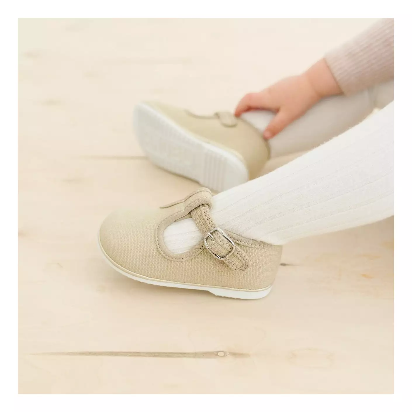 Poppy Canvas T-Strap Mary Jane (Baby)