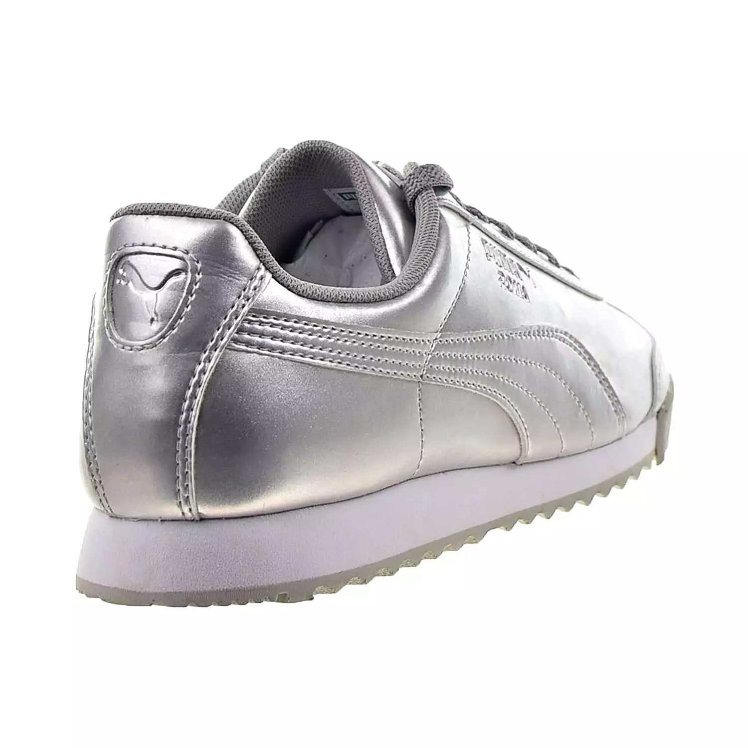 Puma Roma Patent Anodized Big Kids' Shoes Puma Silver-White