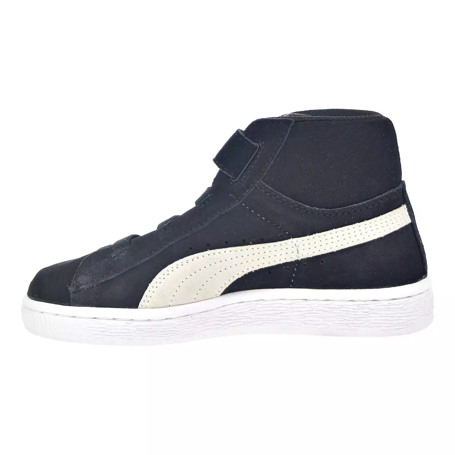 Puma Suede Classic Mid V Toddlers/Little Kids Shoes Black/White/Team Gold