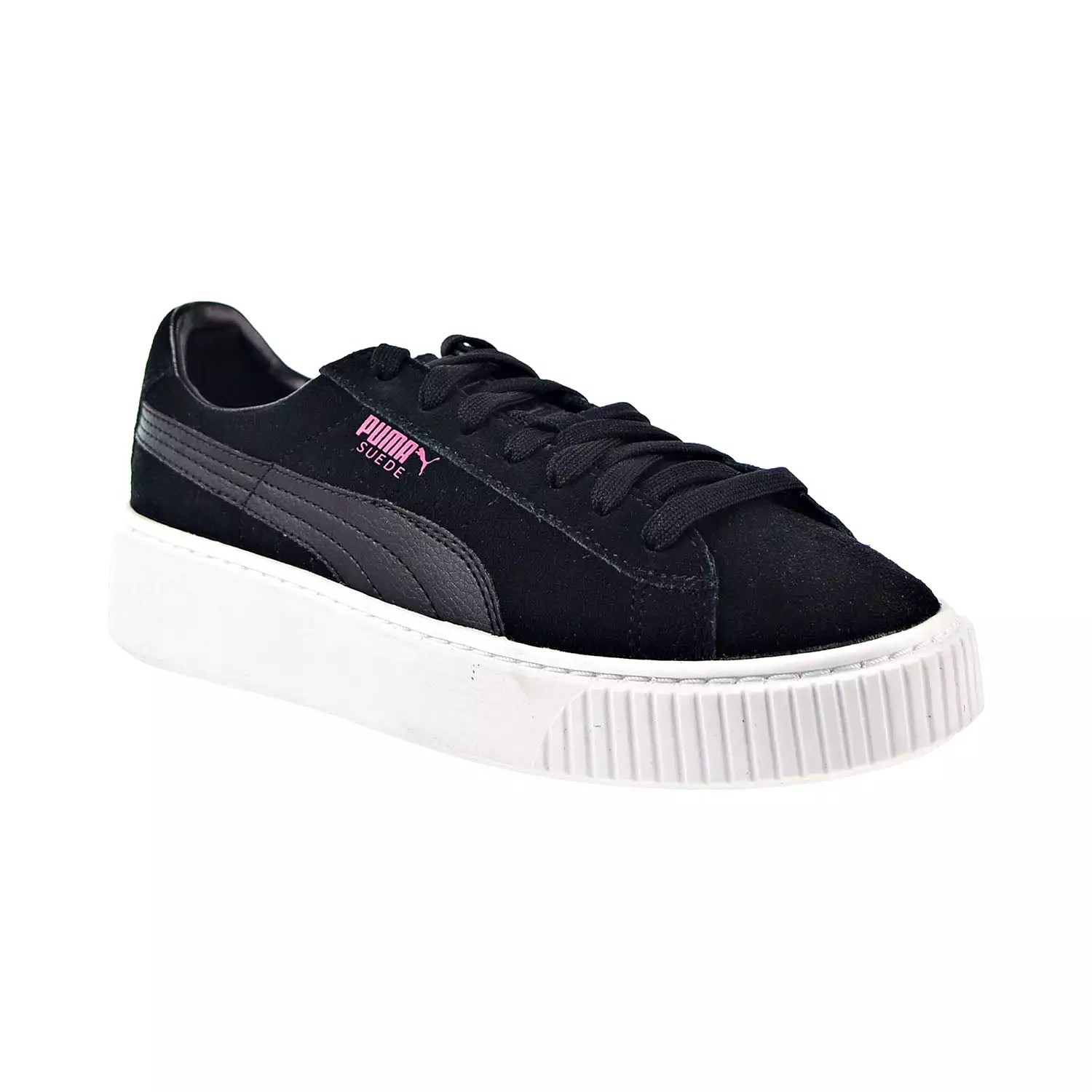 Puma Suede Platform Big Kids' Shoes Puma Black-White