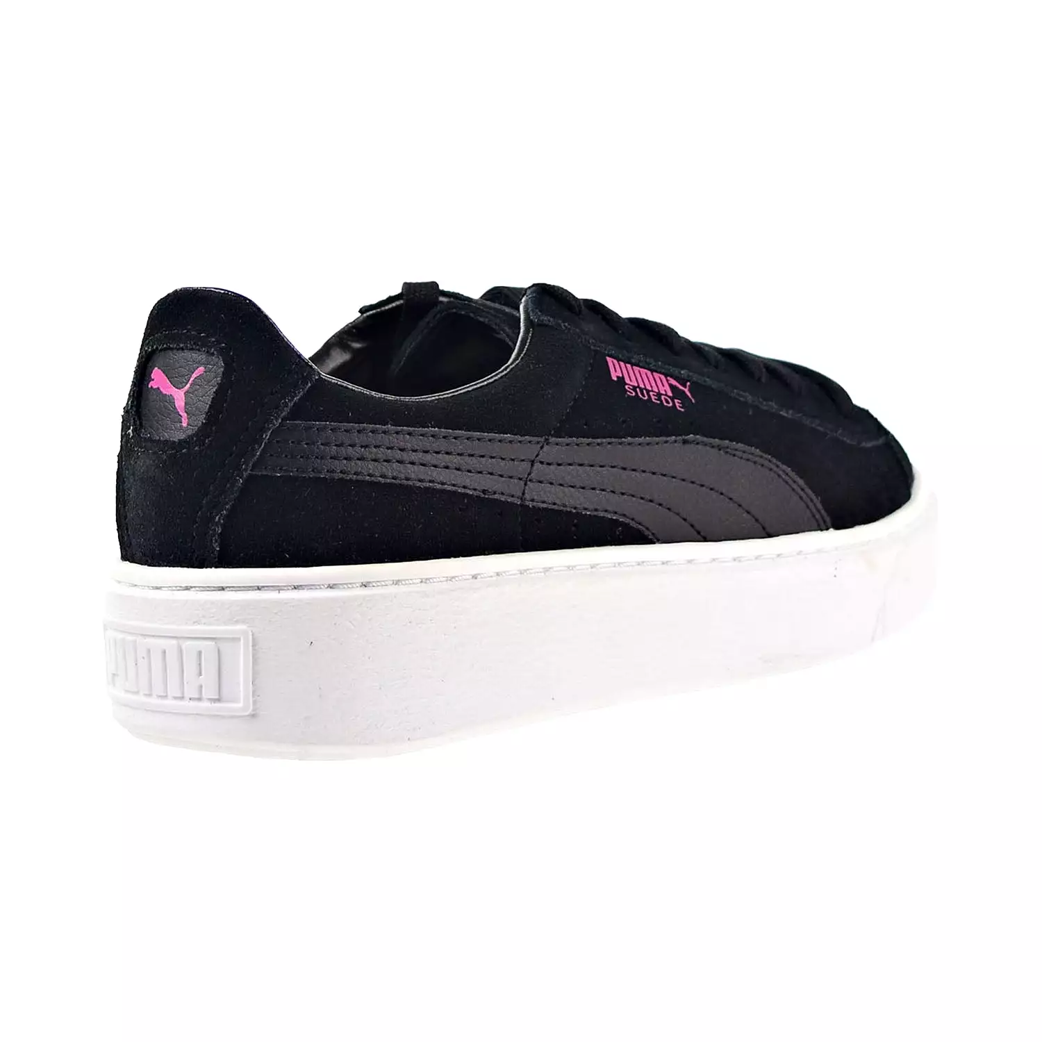 Puma Suede Platform Big Kids' Shoes Puma Black-White