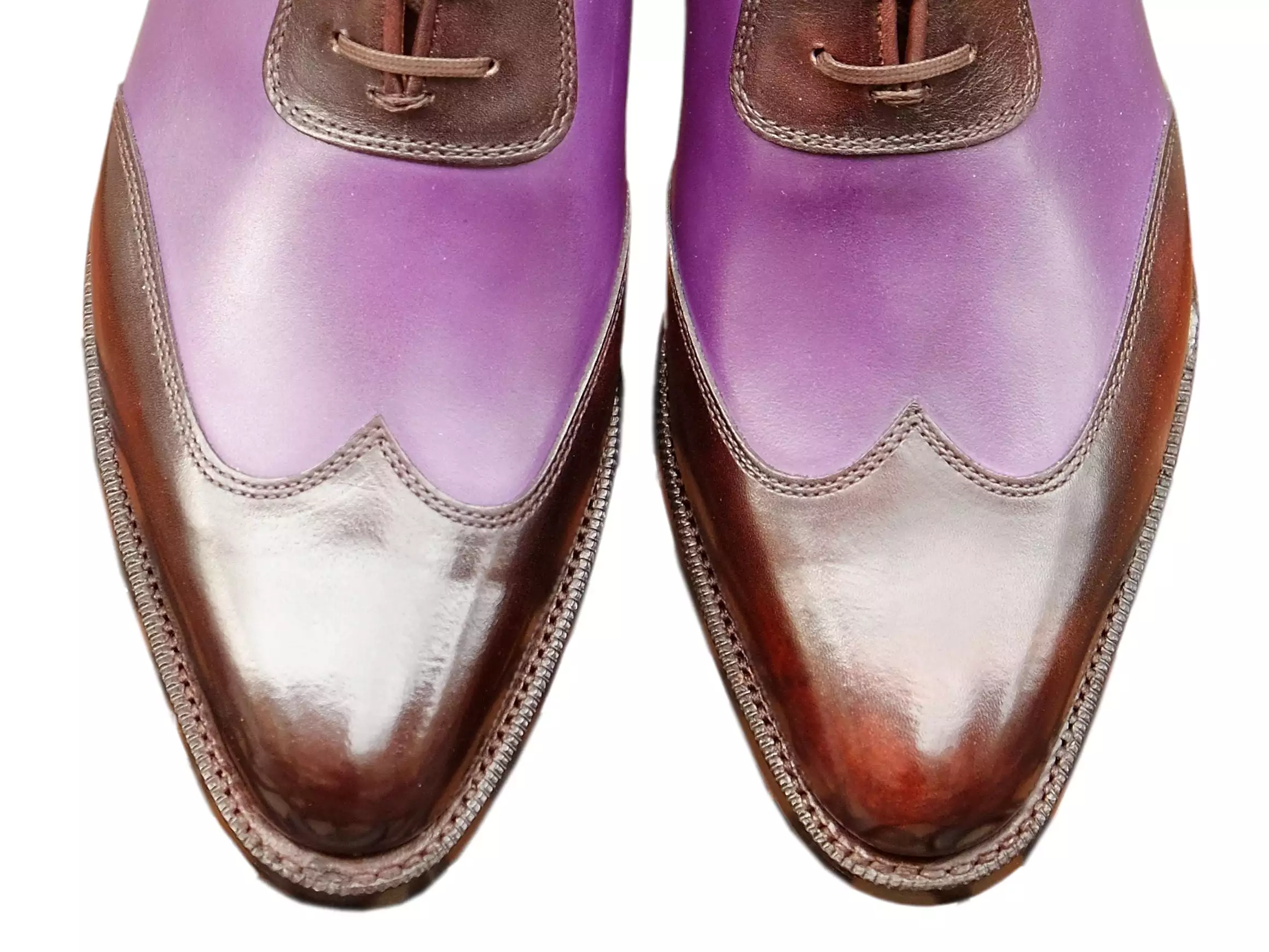 Rainier - MTO - Dark Brown Museum Calf / Shaded Purple Calf  - JKF Last - Single Leather Sole