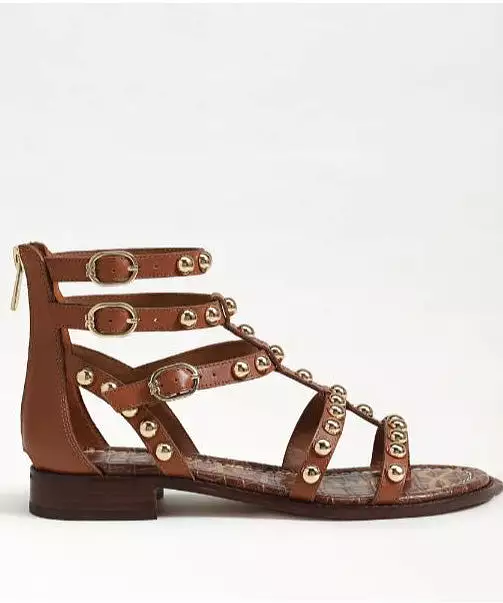 Sam Edelman Estella Studded Gladiator Sandal - Rich Cognac