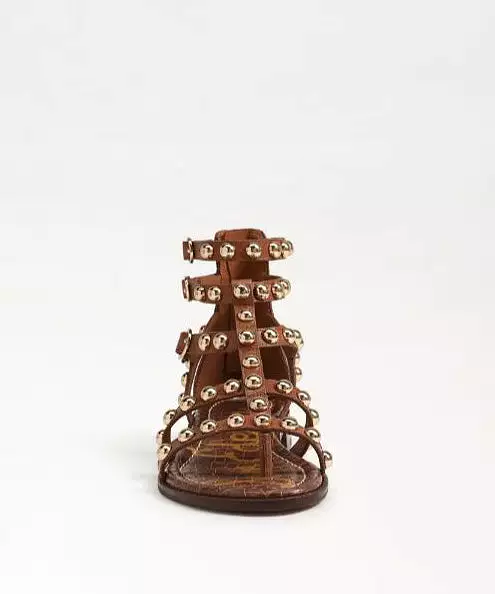 Sam Edelman Estella Studded Gladiator Sandal - Rich Cognac