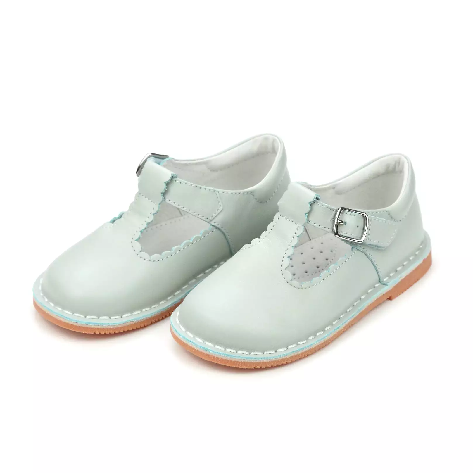 Selina Pastel Scalloped T-Strap Mary Jane