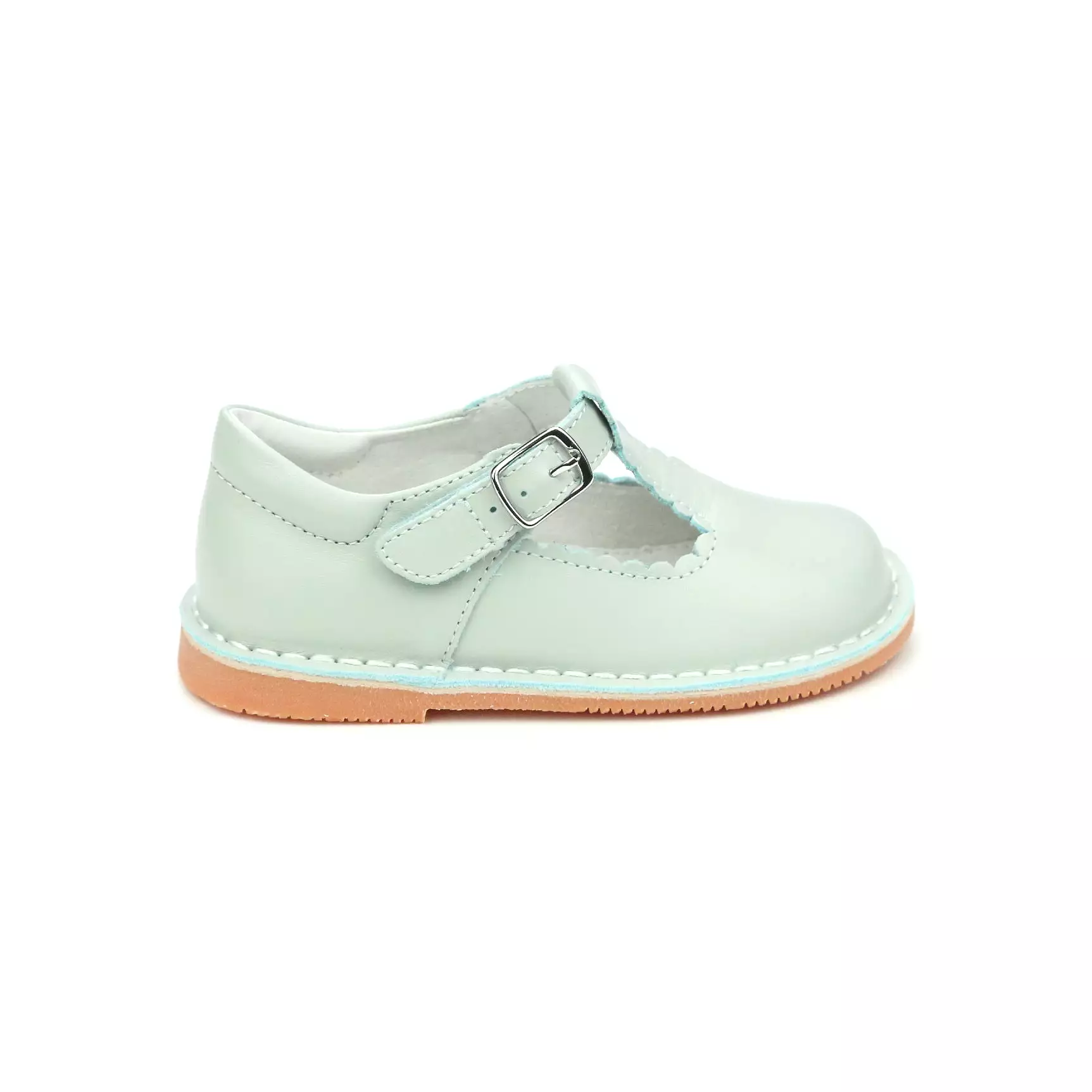 Selina Pastel Scalloped T-Strap Mary Jane