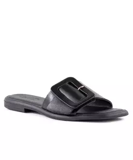 Seychelles Manhattan Buckle Slide Sandal - Black