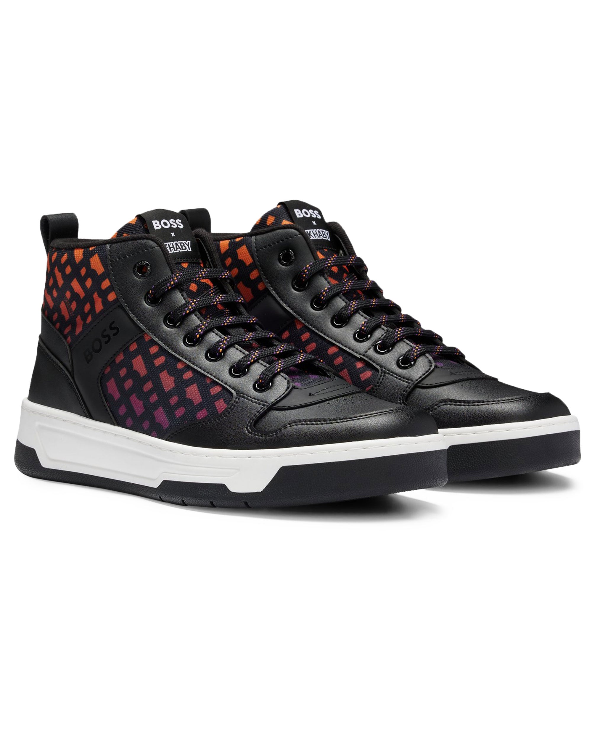 Sneakers Boss X Khaby High-Top Monogrammi Sfumati