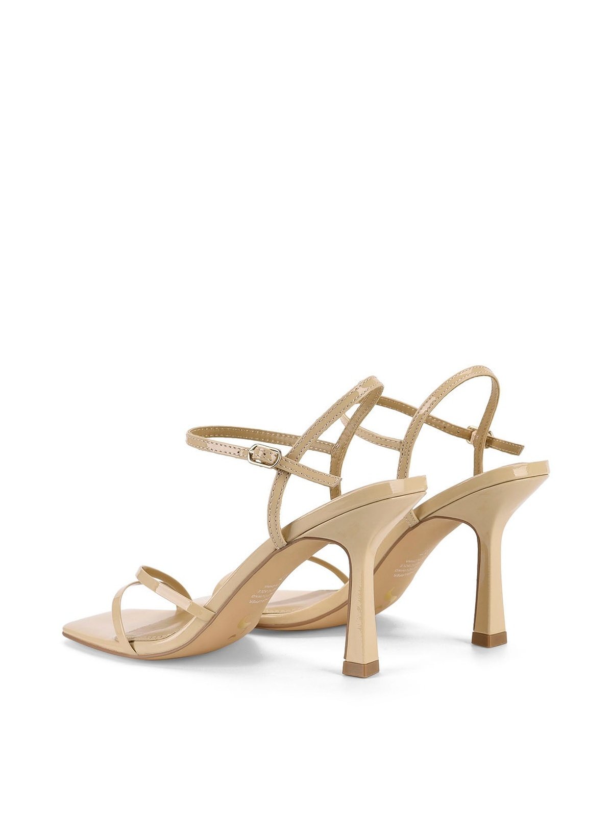 Speck Strappy Heels - Nude Patent Leather