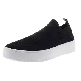 Steve Madden Beale Black Fashion Slip On Rounded Toe Platform Casual Sneakers