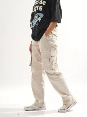 Straight-fit Offwhite Cargo Pants