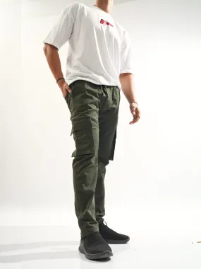 Straight-fit Olive Cargo Pants