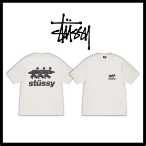 STUSSY  |Sweat Street Style Collaboration Logo Skater Style T-Shirts