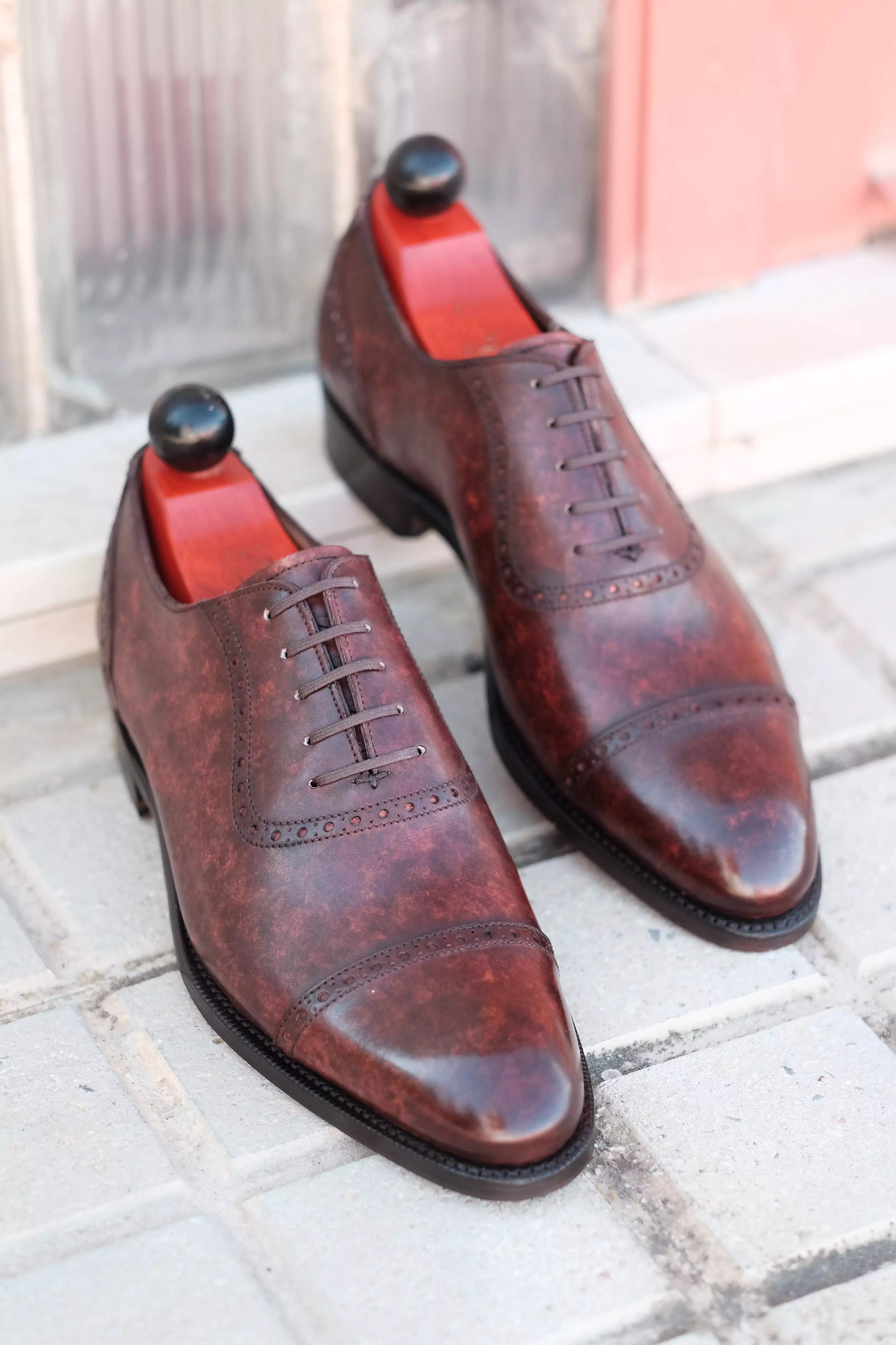 Sunnyside - MTO - Walnut Marble Patina - TMG Last - Single Leather Sole