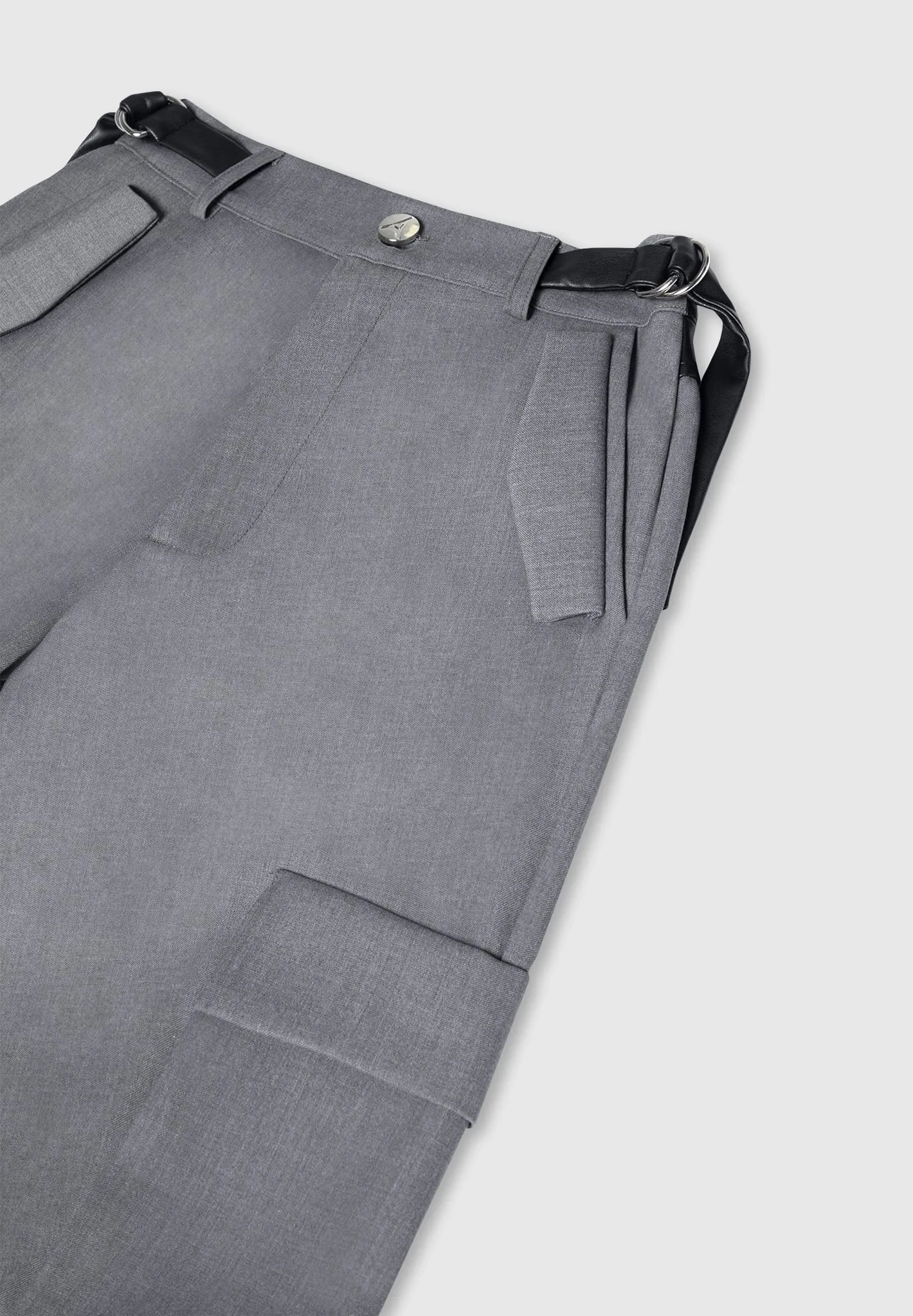 Tailored Cargo Trousers - Grey/Black