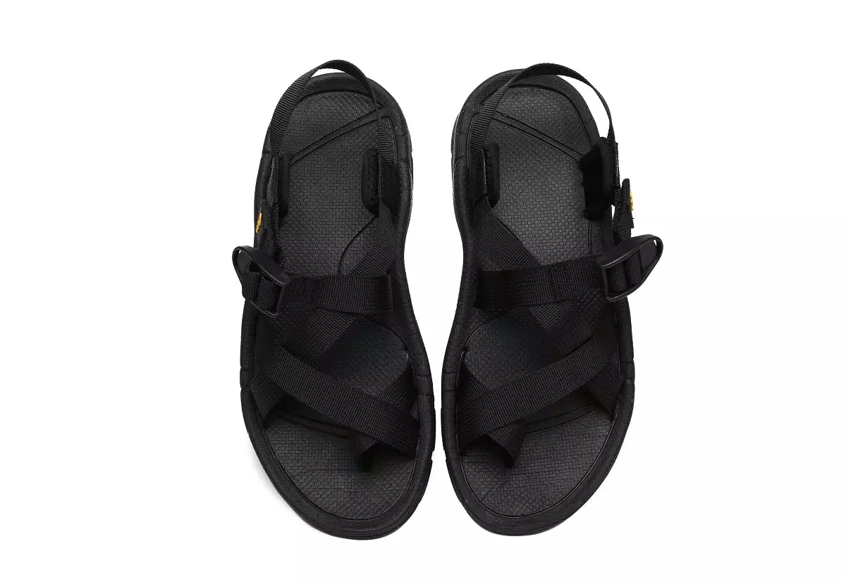 TARRAMARRA Strappy Flat Black Sandals Women Lucianna With Toe Loop