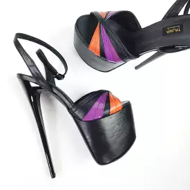 Tri Color Platform High Heels