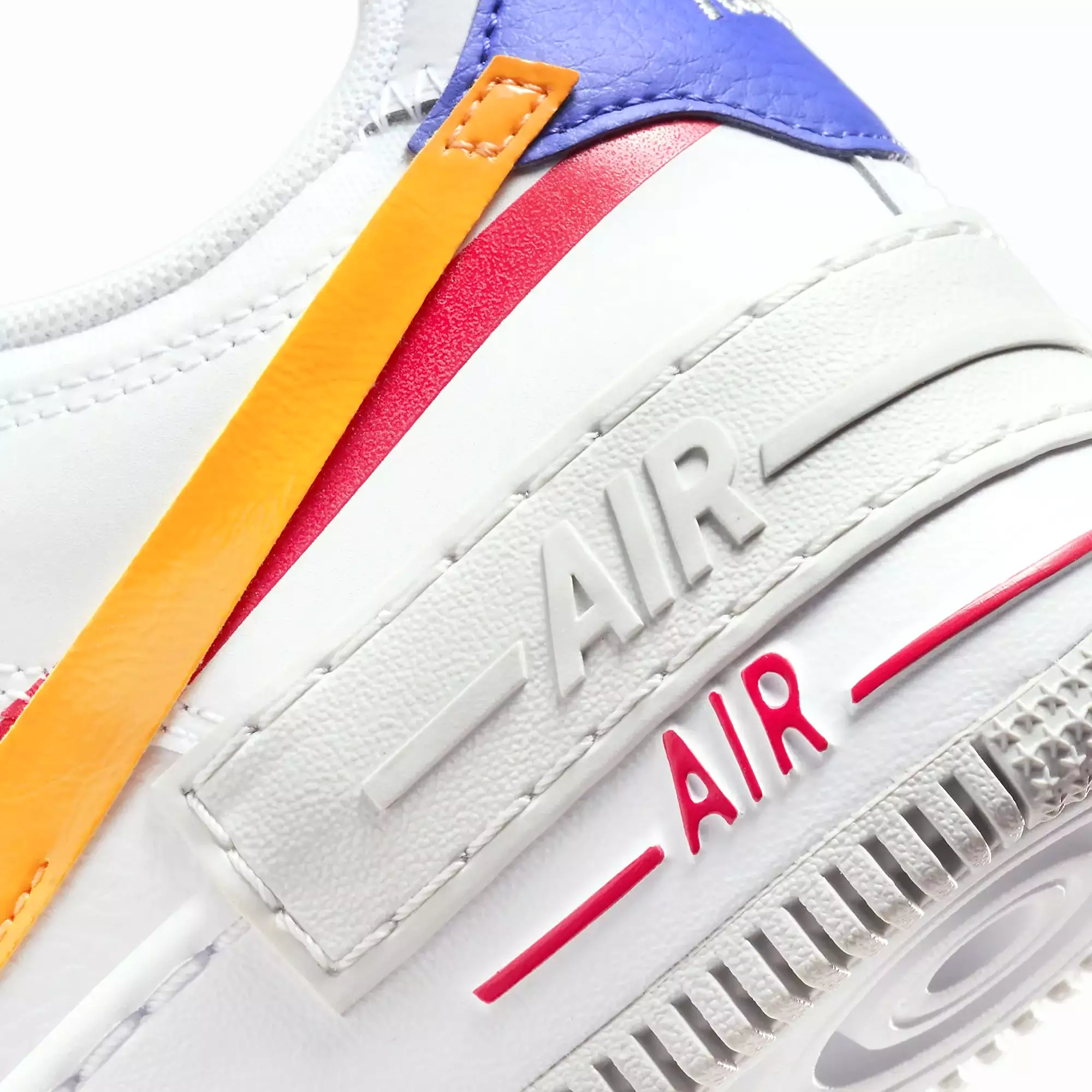 WMN'S AIR FORCE 1 SHADOW 'WHITE/SUNDIAL-SIREN RED-PHOTON DUST'