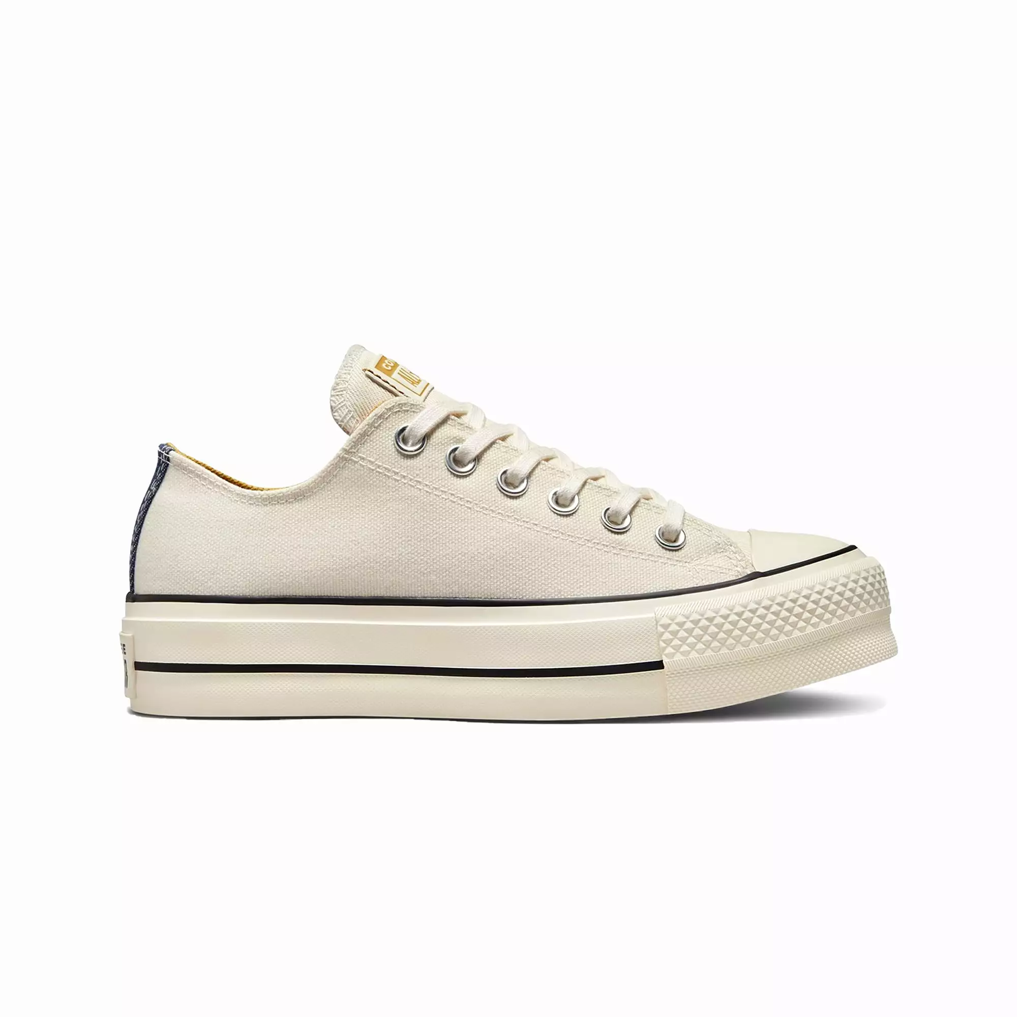 WMN'S CHUCK TAYLOR ALL STAR LIFT DENIM FASHION LOW TOP EGRET 'WHITE'