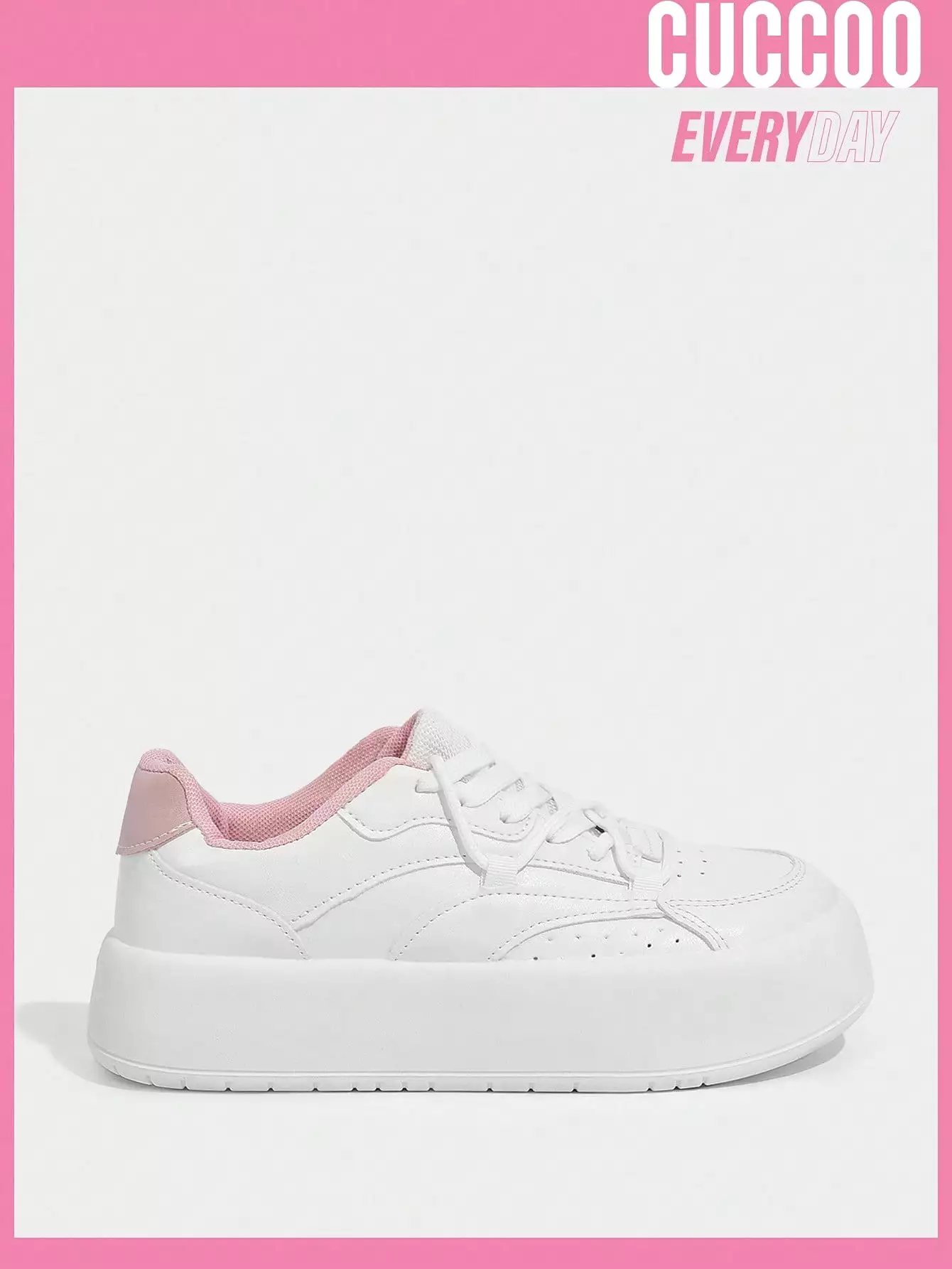 Woman Shoes Fashion White Thick Soled Sneakers For Spring And Summer