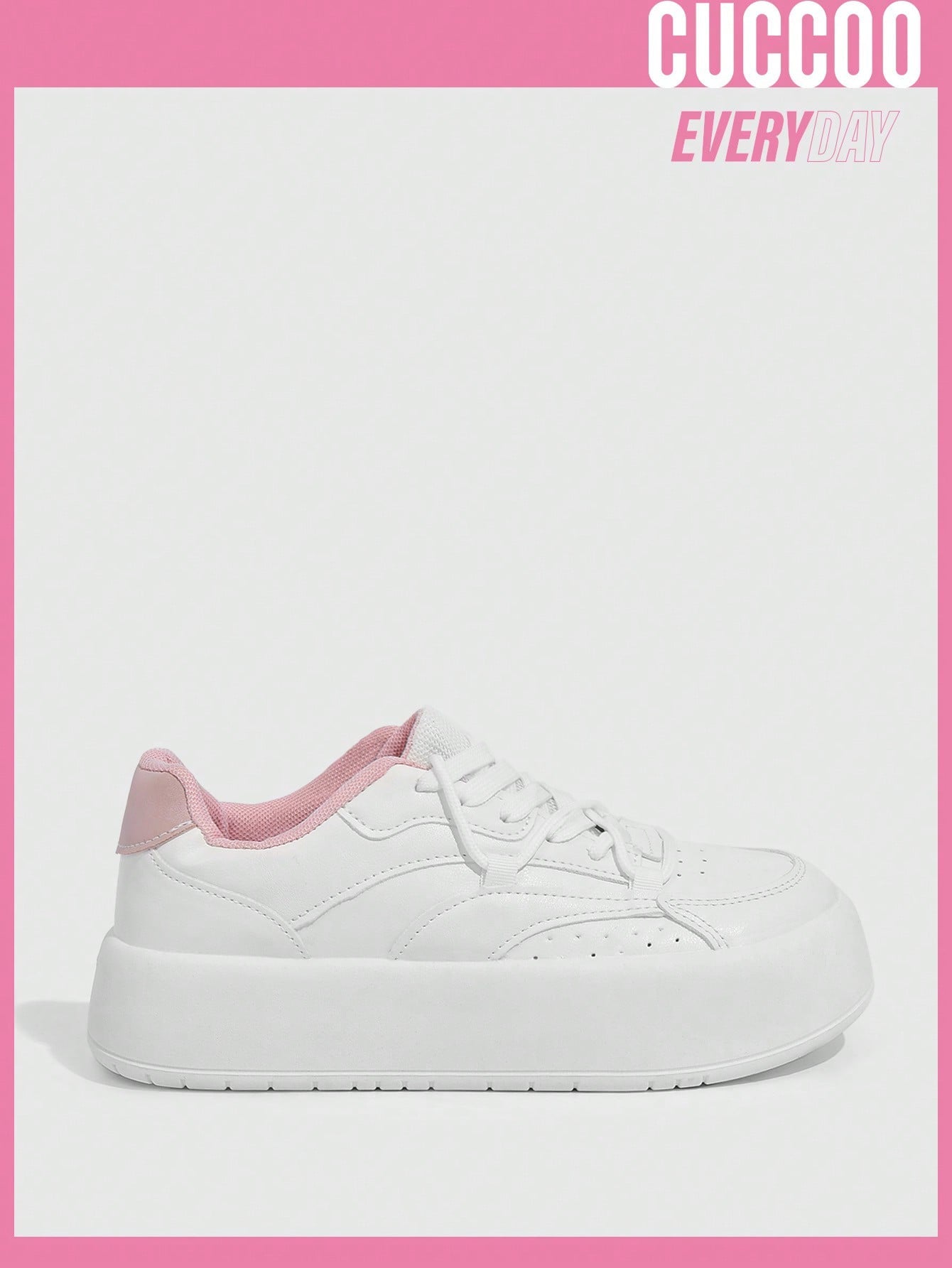 Woman Shoes Fashion White Thick Soled Sneakers For Spring And Summer