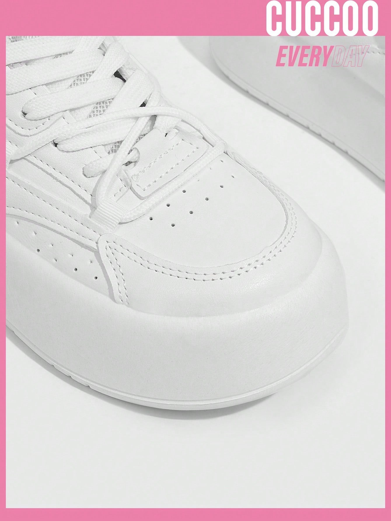 Woman Shoes Fashion White Thick Soled Sneakers For Spring And Summer