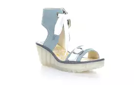 YAJE301FLY Pale Blue/Offwhite Ankle Strap Sandals